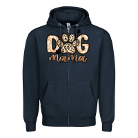Navy dog mama Zipper Hoodie - MaliasSmallBusiness