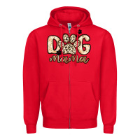 Red dog mama Zipper Hoodie - MaliasSmallBusiness