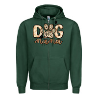 Sports Green dog mama Zipper Hoodie - MaliasSmallBusiness