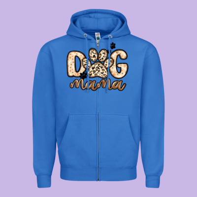 Dog Mama Zipper Hoodie Designed By Maliassmallbusiness