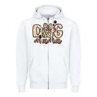 White dog mama Zipper Hoodie - MaliasSmallBusiness