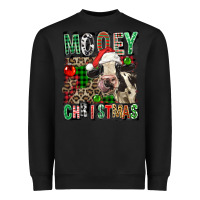 Black Mooey christmas Heavyweight Sweatshirt - FaDigitalArtStudio