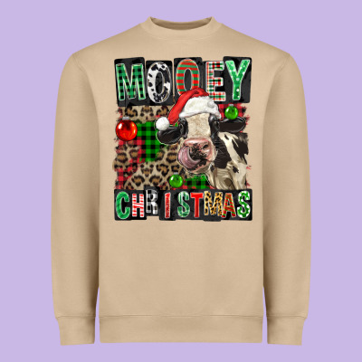 Mooey Christmas Heavyweight Sweatshirt Designed By Fadigitalartstudio