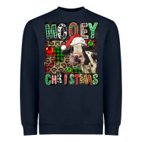 Navy Mooey christmas Heavyweight Sweatshirt - FaDigitalArtStudio