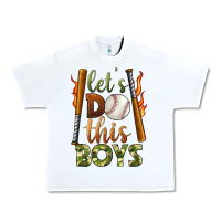 White let's do this boys baseball Urban Heavy Tee - BundleAndBundleShop