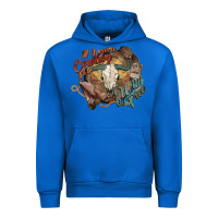 Cobalt Cowboy wild and free western Urban Hoodie - HowdyJamesFarm