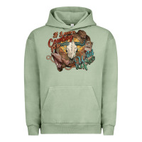Pigment Oil Green Cowboy wild and free western Urban Hoodie - HowdyJamesFarm
