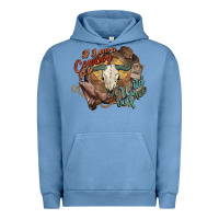 Pigment Pebble Blue Cowboy wild and free western Urban Hoodie - HowdyJamesFarm