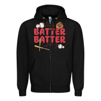 Black hey batter batter swing Zipper Hoodie - MaliasSmallBusiness