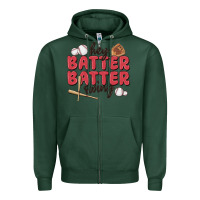 Sports Green hey batter batter swing Zipper Hoodie - MaliasSmallBusiness