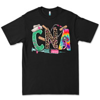 Black cna nurse tie dye leopard Premium Tee - RanaPortraitStore