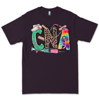 Plum cna nurse tie dye leopard Premium Tee - RanaPortraitStore