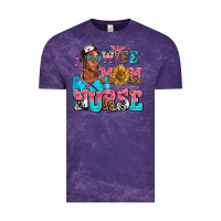 Cloud Purple afro wife mom nurse Vintage Tee - AdoDesignShop