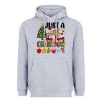 Heather Grey just a girl who loves christmas Heavyweight Hoodie - MaliasSmallBusiness