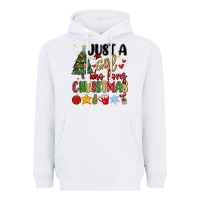 White just a girl who loves christmas Heavyweight Hoodie - MaliasSmallBusiness