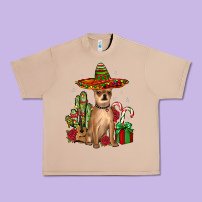 Chihuahua Christmas Urban Heavy Tee Designed By Jahusdesignshop