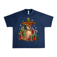 Navy Chihuahua Christmas Urban Heavy Tee - JahusDesignShop