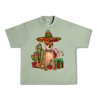 Oil Green Chihuahua Christmas Urban Heavy Tee - JahusDesignShop