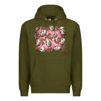 Army Green Easter Quail Eggs And Leopard Bunny Premium Hoodie - RanaPortraitStore