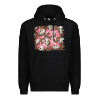 Black Easter Quail Eggs And Leopard Bunny Premium Hoodie - RanaPortraitStore