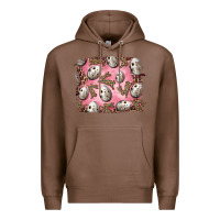 Chestnut Easter Quail Eggs And Leopard Bunny Premium Hoodie - RanaPortraitStore