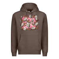 Coffee Easter Quail Eggs And Leopard Bunny Premium Hoodie - RanaPortraitStore