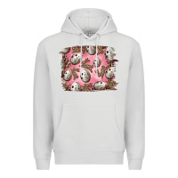 Dove Grey Easter Quail Eggs And Leopard Bunny Premium Hoodie - RanaPortraitStore
