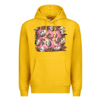 Lemon Easter Quail Eggs And Leopard Bunny Premium Hoodie - RanaPortraitStore