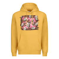 Mustard Easter Quail Eggs And Leopard Bunny Premium Hoodie - RanaPortraitStore