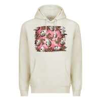 Oatmeal Heather Easter Quail Eggs And Leopard Bunny Premium Hoodie - RanaPortraitStore