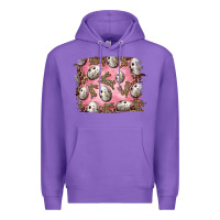 Purple Easter Quail Eggs And Leopard Bunny Premium Hoodie - RanaPortraitStore