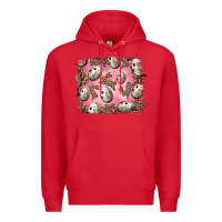 Red Easter Quail Eggs And Leopard Bunny Premium Hoodie - RanaPortraitStore