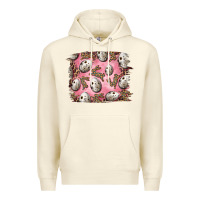 Sandshell Easter Quail Eggs And Leopard Bunny Premium Hoodie - RanaPortraitStore