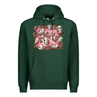 Sports Green Easter Quail Eggs And Leopard Bunny Premium Hoodie - RanaPortraitStore
