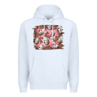 White Easter Quail Eggs And Leopard Bunny Premium Hoodie - RanaPortraitStore