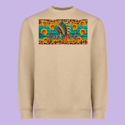 Free Spirit License Plate Heavyweight Sweatshirt Designed By Hra Design Shop