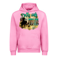 Fuchsia Pink Pretty girls walk like this Urban Hoodie - HowdyJamesFarm