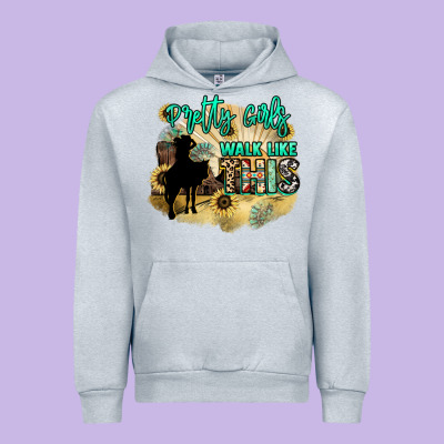 Pretty Girls Walk Like This Urban Hoodie Designed By Howdyjamesfarm
