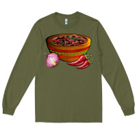 Army Green chilli con carne Long Sleeve Tee - AdoDesignShop