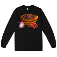Black chilli con carne Long Sleeve Tee - AdoDesignShop