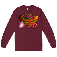 Burgundy chilli con carne Long Sleeve Tee - AdoDesignShop