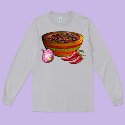 Chilli Con Carne Long Sleeve Tee Designed By Adodesignshop