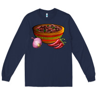 Navy chilli con carne Long Sleeve Tee - AdoDesignShop