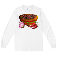 White chilli con carne Long Sleeve Tee - AdoDesignShop
