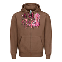 Chestnut give cancer the boot Zipper Hoodie - MaliasSmallBusiness