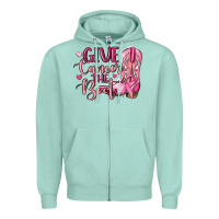 Seafoam give cancer the boot Zipper Hoodie - MaliasSmallBusiness