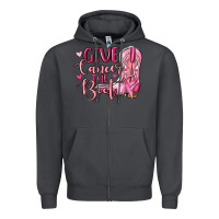 Smoke give cancer the boot Zipper Hoodie - MaliasSmallBusiness
