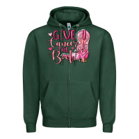 Sports Green give cancer the boot Zipper Hoodie - MaliasSmallBusiness