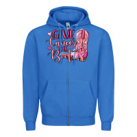 True Royal give cancer the boot Zipper Hoodie - MaliasSmallBusiness