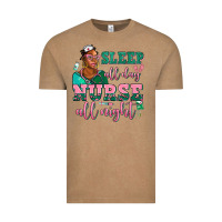 Vintage Coffee afro  nurse sleep all day nurse all night Vintage Tee - AdoDesignShop